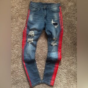 Rue21 Blue Denim Jeans with Tan Pocket Lining